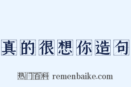 真的很想你造句是什么意思的图片